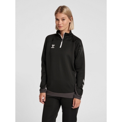 hummel Sportowa koszulka z długim rękawem hmlLEAD Half-Zip (materiał dresowy) czarna damska