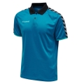 hummel Sport-Polo hmlAUTHENTIC Functional (miękki materiał jersey) Krótki rękaw niebieski turkusowy Mężczyźni