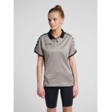 hummel Sport-Polo hmlAUTHENTIC Funkcjonalne (miękki materiał jersey) Krótki rękaw szary Damskie