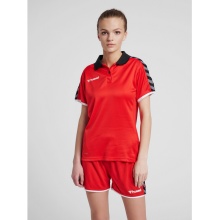 hummel Sport-Polo hmlAUTHENTIC Functional (miękki materiał jersey) Krótki rękaw czerwony Damski