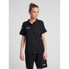 hummel Sport/Czas wolny Polo hmlGO Cotton (Bawełna) Krótki rękaw czarny Damski