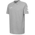 hummel Sport/Freizeit-Polo hmlGO Cotton (Bawełna) Krótki rękaw szary Dzieci