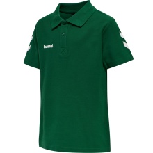 hummel Sport/Freizeit-Polo hmlGO Cotton (Bawełna) Krótki rękaw ciemnozielony Dzieci