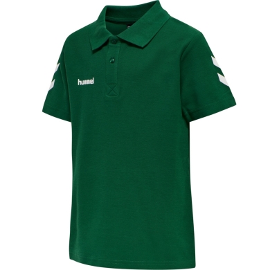 hummel Sport/Freizeit-Polo hmlGO Cotton (Bawełna) Krótki rękaw ciemnozielony Dzieci