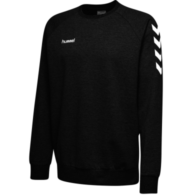 hummel Pullover Basic hmlGO Cotton Sweatshirt (Bawełna) czarny Dzieci