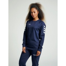 hummel Sweter Basic hmlGO Cotton Sweatshirt (Bawełna) granatowy Damski