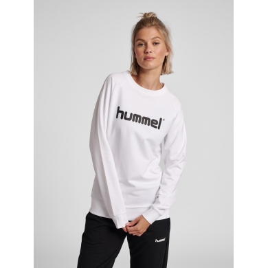 hummel Pullover Basic hmlGO Cotton Sweatshirt Big Logo (Bawełna) biały Damski