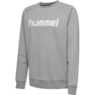 hummel Pulower Basic hmlGO Cotton Sweatshirt Big Logo (Bawełna) szary Dzieci