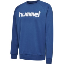 hummel Pullover Basic hmlGO Cotton Sweatshirt Big Logo (Bawełna) ciemnoniebieski Dzieci