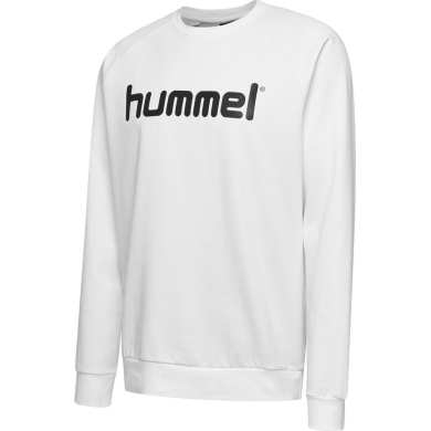 hummel Sweter Basic hmlGO Cotton Sweatshirt Duże Logo (Bawełna) biały Dzieci