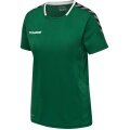 hummel Koszulka sportowa hmlAUTHENTIC Poly Jersey (lekki materiał jersey) Krótki rękaw ciemnozielony Damska