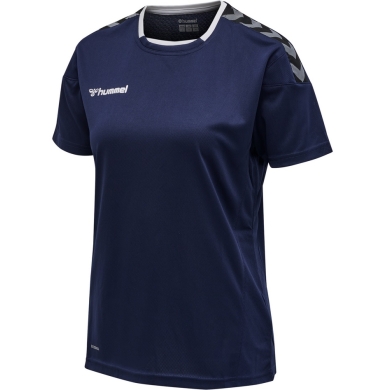 hummel Koszulka sportowa hmlAUTHENTIC Poly Jersey (lekki materiał jersey) Krótki rękaw granatowy Damska