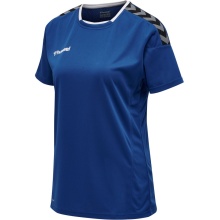 hummel Koszulka sportowa hmlAUTHENTIC Poly Jersey (lekki materiał dżersejowy) Krótki rękaw granatowy Damska