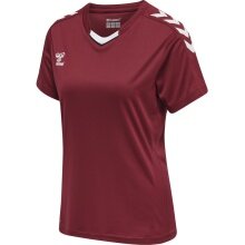 hummel Koszulka sportowa hmlCORE XK Poly Jersey (wytrzymały podwójny splot) Krótki rękaw bordowy Damska