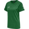 hummel Sport/Freizeit-Shirt hmlGO Cotton (Bawełna) Krótki rękaw zielony Damski