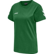 hummel Sport/Freizeit-Shirt hmlGO Cotton (Bawełna) Krótki rękaw zielony Damski