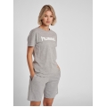 hummel Sport/Freizeit-Shirt hmlGO Cotton Big Logo (Bawełna) Krótki rękaw szary Damski