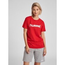 hummel Sport/Freizeit-Shirt hmlGO Cotton Big Logo (Bawełna) Krótki rękaw czerwony Damski