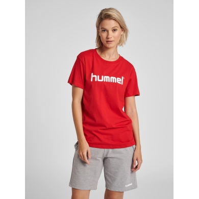 hummel Sport/Freizeit-Shirt hmlGO Cotton Big Logo (Bawełna) Krótki rękaw czerwony Damski