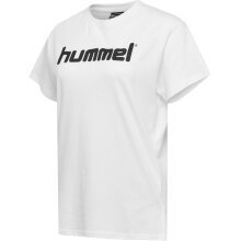 hummel Sport/Freizeit-Shirt hmlGO Cotton Big Logo (Bawełna) Krótki rękaw biały Damski