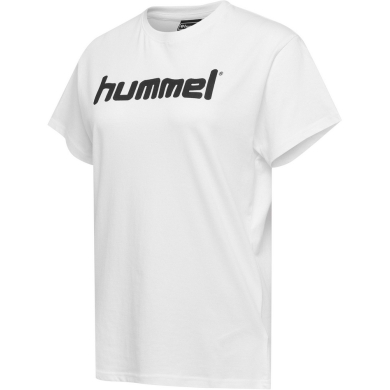 hummel Sport/Freizeit-Shirt hmlGO Cotton Big Logo (Bawełna) Krótki rękaw biały Damski