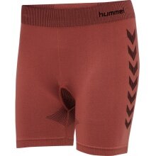 hummel Bielizna funkcyjna Sport-Short Tight Seamless bezszwowa (szybkoschnąca, dopasowana) krótka brązowa damska