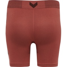 hummel Bielizna funkcyjna Sport-Short Tight Seamless bezszwowa (szybkoschnąca, dopasowana) krótka brązowa damska