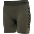 hummel Bielizna funkcjonalna Sport-Short Tight Seamless bezszwowa (szybkoschnąca, dopasowana) krótka zielona damska