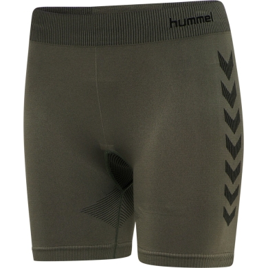 hummel Bielizna funkcjonalna Sport-Short Tight Seamless bezszwowa (szybkoschnąca, dopasowana) krótka zielona damska