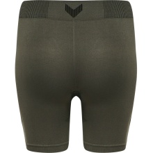 hummel Bielizna funkcjonalna Sport-Short Tight Seamless bezszwowa (szybkoschnąca, dopasowana) krótka zielona damska