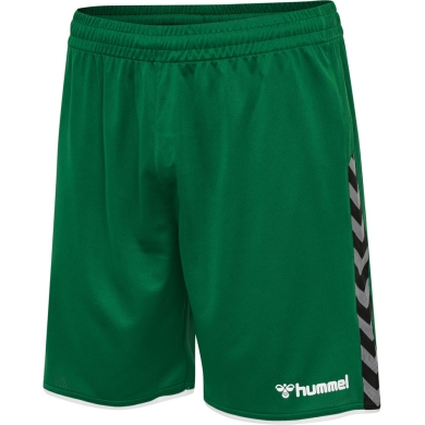 hummel Spodenki sportowe hmlAUTHENTIC Poly Shorts (lekki materiał jersey, bez bocznych kieszeni) Krótkie ciemnozielone dziecięce