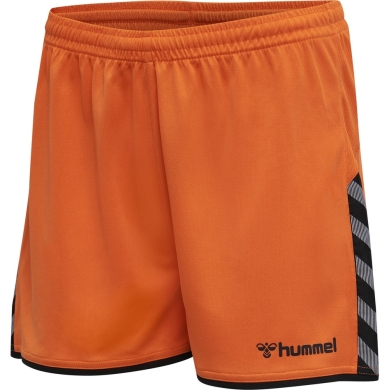 hummel Spodenki sportowe hmlAUTHENTIC Poly Shorts (lekki materiał jersey, bez bocznych kieszeni) Krótkie pomarańczowe damskie