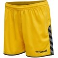 hummel Spodenki sportowe hmlAUTHENTIC Poly Shorts (lekki materiał jersey, bez bocznych kieszeni) Krótkie żółto/czarne Damskie