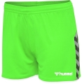 hummel Spodenki sportowe hmlAUTHENTIC Poly Shorts (lekki materiał jersey, bez bocznych kieszeni) Krótkie neonowo-zielone Damskie