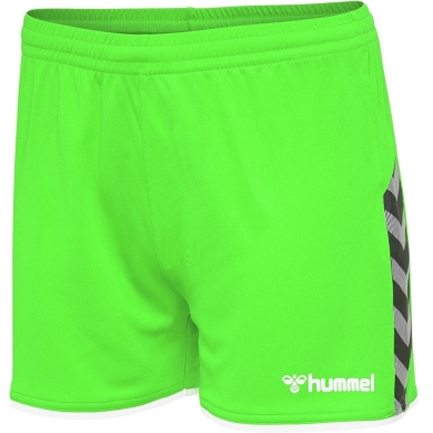 hummel Spodenki sportowe hmlAUTHENTIC Poly Shorts (lekki materiał jersey, bez bocznych kieszeni) Krótkie neonowo-zielone Damskie