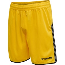 hummel Spodenki sportowe hmlAUTHENTIC Poly Shorts (lekki materiał jersey, bez bocznych kieszeni) krótkie żółto/czarne męskie