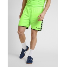 hummel Spodenki sportowe hmlAUTHENTIC Poly Shorts (lekki materiał jersey, bez bocznych kieszeni) krótkie neonowo zielone męskie