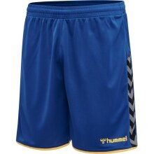 hummel Spodenki sportowe hmlAUTHENTIC Poly Shorts (lekki materiał jersey, bez bocznych kieszeni) krótkie niebiesko/żółte męskie