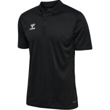 hummel Sport-Polo hmlESSENTIAL (100% rec. poliester) Krótki rękaw czarny Mężczyźni