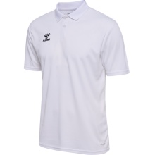 hummel Sport-Polo hmlESSENTIAL (100% rec. poliester) Krótki rękaw biały Mężczyźni