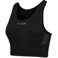 hummel Sport-Bra Seamless Rundhals bezszwowy (szybkoschnący, lekki) czarny Damski