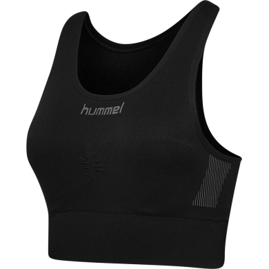 hummel Sport-Bra Seamless Rundhals bezszwowy (szybkoschnący, lekki) czarny Damski