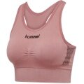 hummel Sport-Bra Seamless Rundhals bezszwowy (szybkoschnący, lekki) różowy Damski