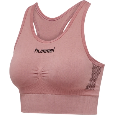 hummel Sport-Bra Seamless Rundhals bezszwowy (szybkoschnący, lekki) różowy Damski