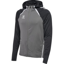 hummel Sportowa kurtka treningowa hmlLEAD 2.0 Zip Hoodie (wysoka oddychalność, szybkoschnąca) szaro/czarna Mężczyźni