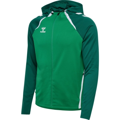 hummel Sportowa kurtka treningowa hmlLEAD 2.0 Zip Hoodie (wysoka oddychalność, szybkoschnąca) zielona męska