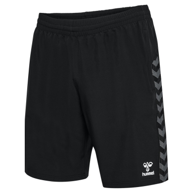 hummel Spodenki sportowe hmlAUTHENTIC Woven Shorts (z kieszeniami na zamek błyskawiczny) krótkie czarne męskie