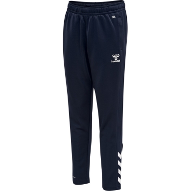 hummel Spodnie sportowe hmlCORE XK Poly Pants (Materiał poliestrowy, z kieszeniami na zamek błyskawiczny) Długie granatowe dziecięce