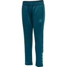 hummel Spodnie sportowe hmlCORE XK Poly Pants (Materiał poliestrowy, z kieszeniami na zamek błyskawiczny) Długie koralowo-niebieskie Dzieci