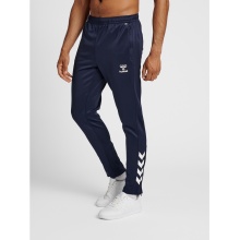 hummel Spodenki sportowe hmlCORE XK Poly Pants (Materiał poliestrowy, z kieszeniami na zamek błyskawiczny) Długie granatowe męskie